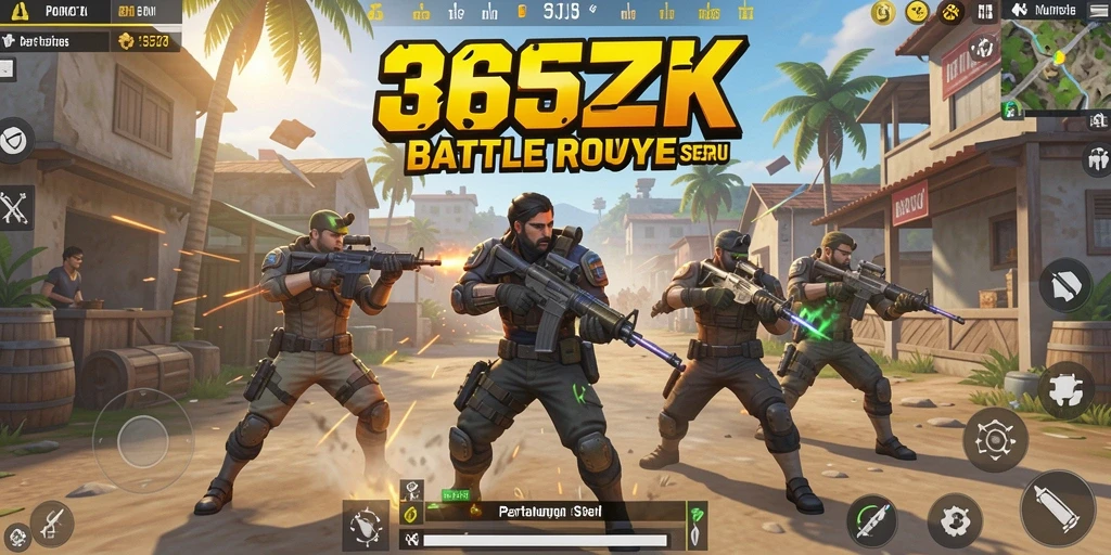 Tampilan seru gameplay 365ZK dalam pertempuran Battle Royale.