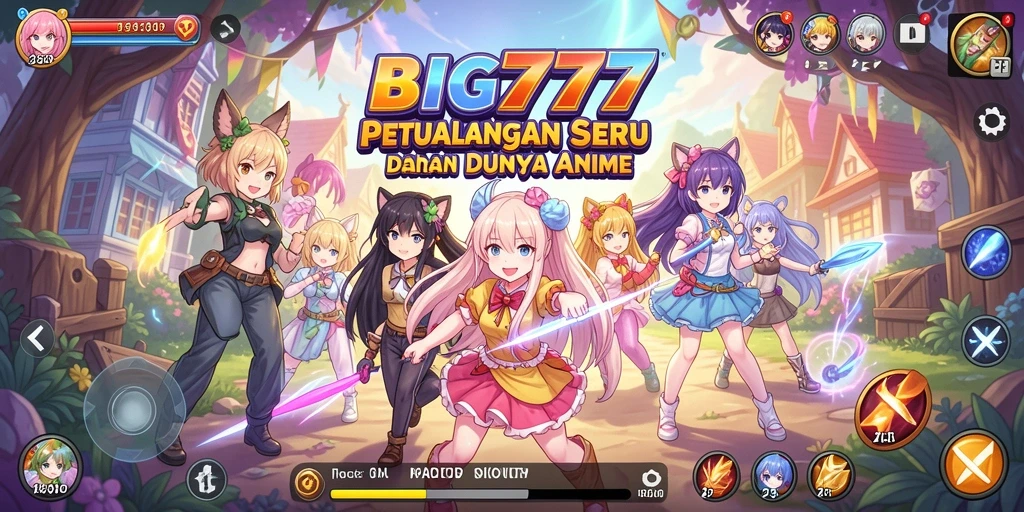 Screenshot gameplay BIG777 menampilkan karakter Anime yang seru dan aksi menarik.