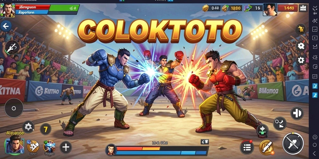 Screenshot COLOKTOTO menunjukkan aksi pertarungan yang mendebarkan antara karakter.