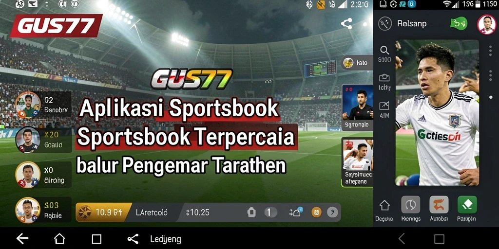 Tampilan utama GUS77 yang menampilkan taruhan olahraga secara langsung.