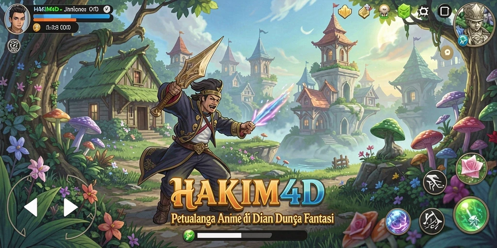 Screenshot gameplay HAKIM4D menampilkan karakter anime dalam petualangan seru.