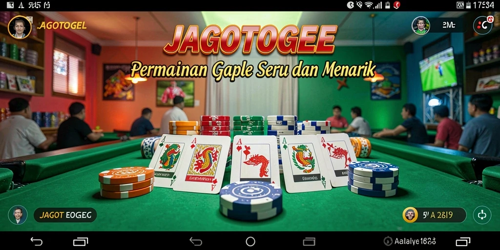 Tampilan antarmuka menarik dari gameplay Gaple JAGOTOGEL.