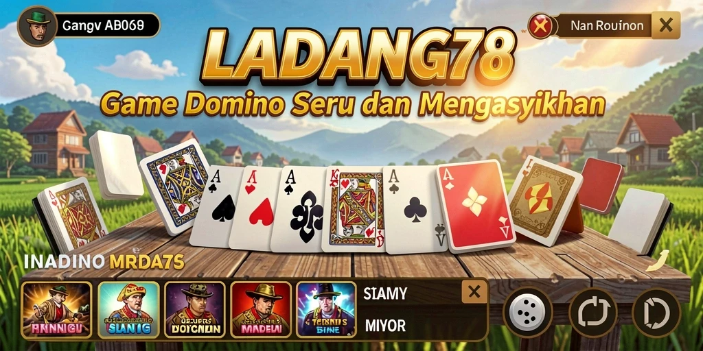 Tampilan gameplay Domino yang seru dan interaktif di LADANG78.