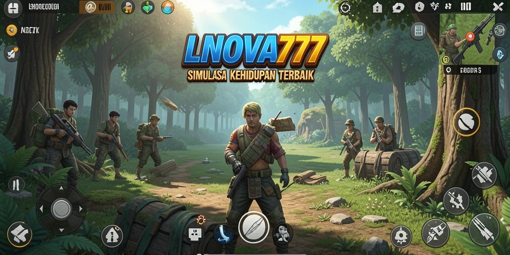 Gameplay LNOVA777 yang menampilkan interaksi karakter dalam simulasi kehidupan.
