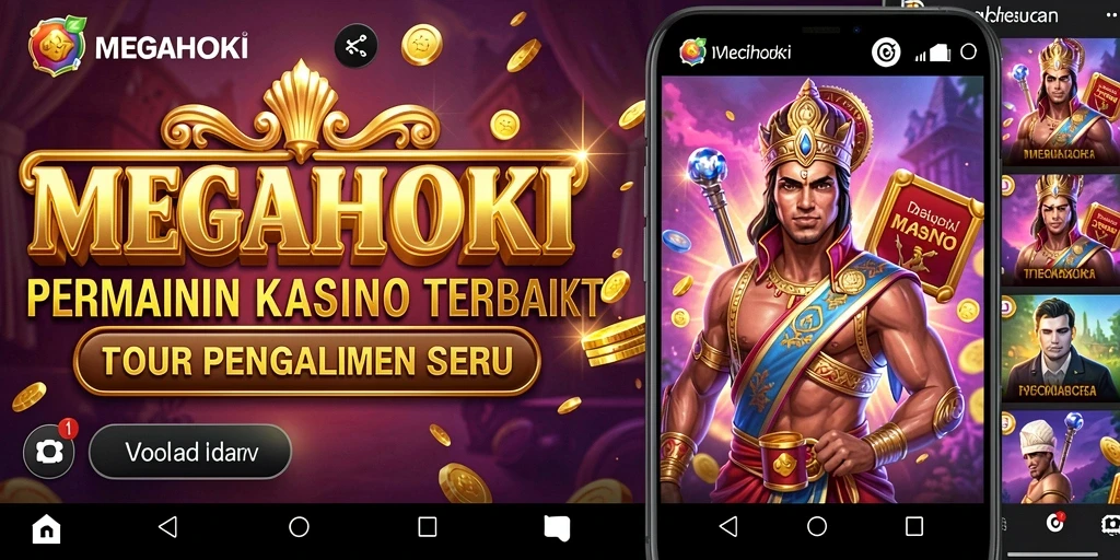 Screenshot gameplay MEGAHOKI menampilkan aksi seru permainan kasino.