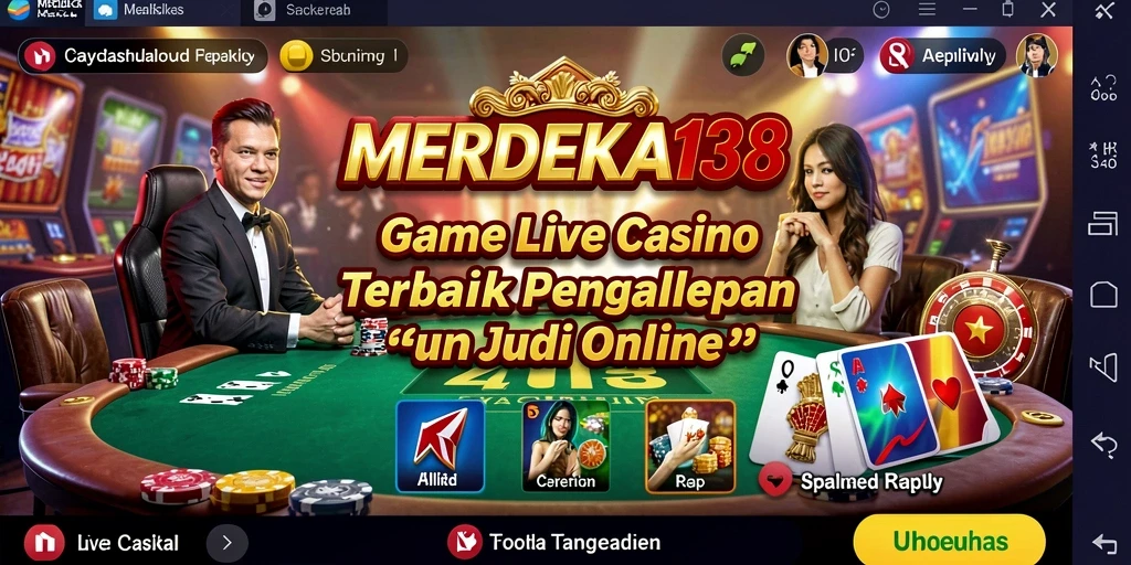 Tampilan gameplay Live Casino yang mendebarkan dari MERDEKA138.