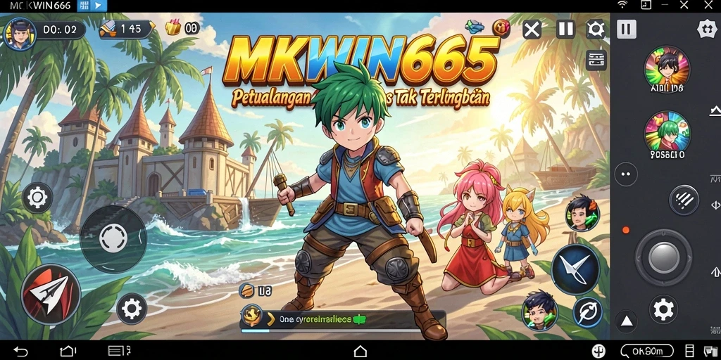Tampilan gameplay MKWIN666 yang memukau dalam suasana anime.
