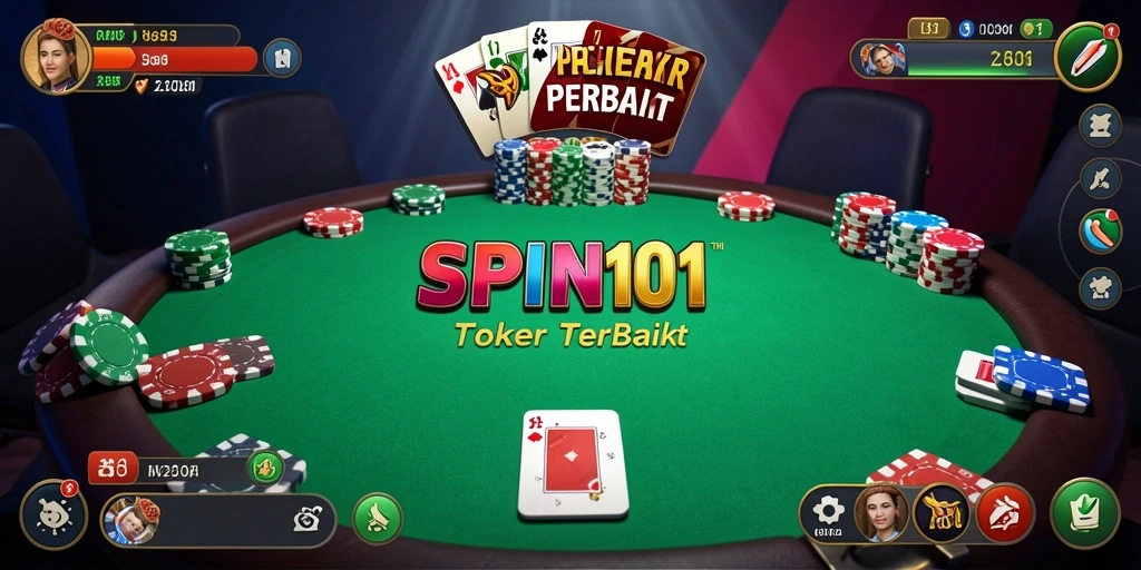 Tangkapan layar permainan SPIN101 menampilkan aksi poker yang mendebarkan.
