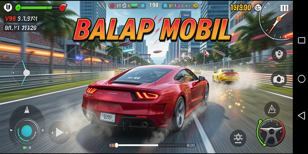 Tampilan gameplay V98 yang mendebarkan dan seru.