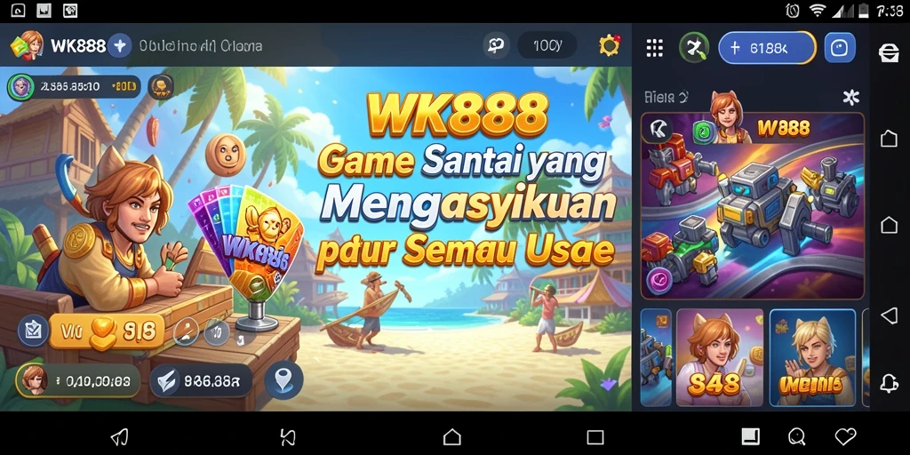 Screenshot gameplay WK888 yang menunjukkan keseruan permainan Casual.