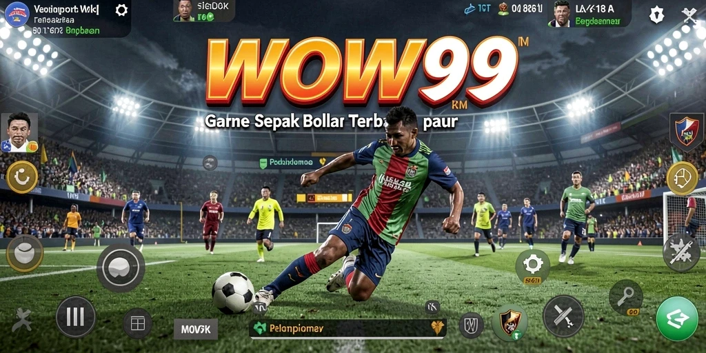 Tampilan gameplay WOW99 yang mengagumkan saat pertandingan sepak bola.