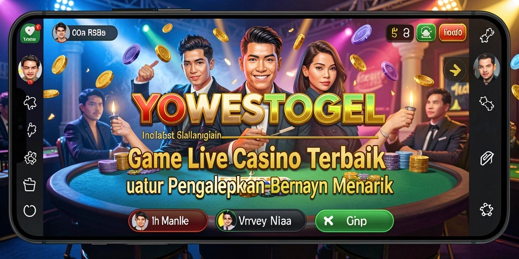 Screenshot menampilkan gameplay seru di YOWESTOGEL dengan dealer langsung.